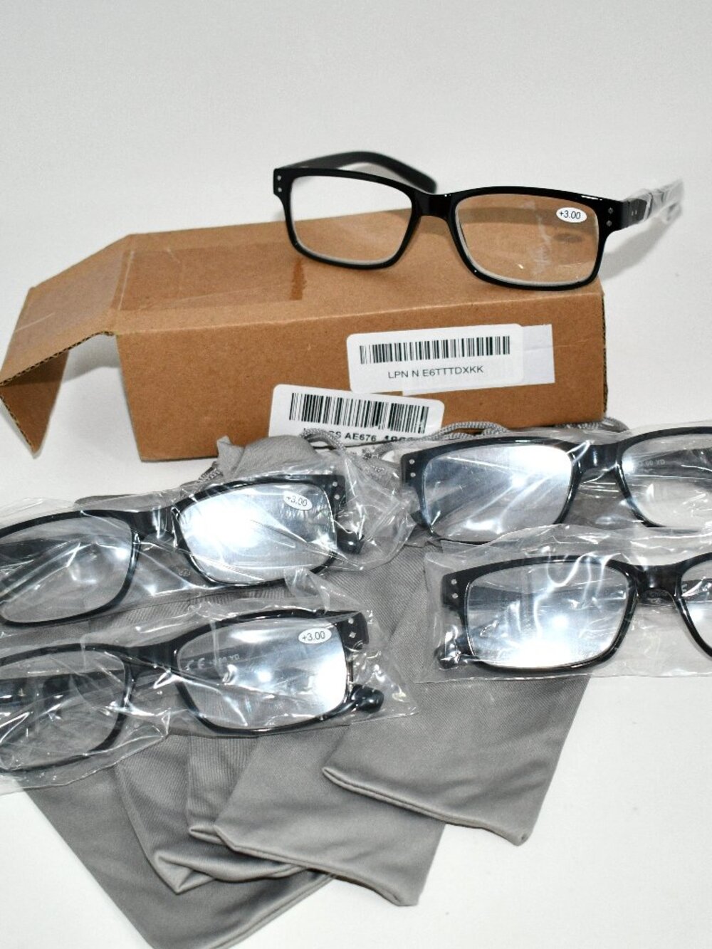 NORPERWIS Reading Glasses, +3.00, Readers, Spring Hinge, 5 Pack, Black, NWT